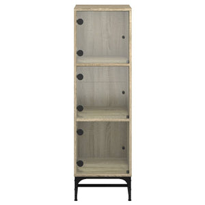 Ντουλάπι Sonoma Δρυς 35 x 37 x 120 εκ. με Γυάλινες Πόρτες - Pakobazaar