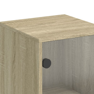 Ντουλάπι Sonoma Δρυς 35 x 37 x 120 εκ. με Γυάλινες Πόρτες - Pakobazaar