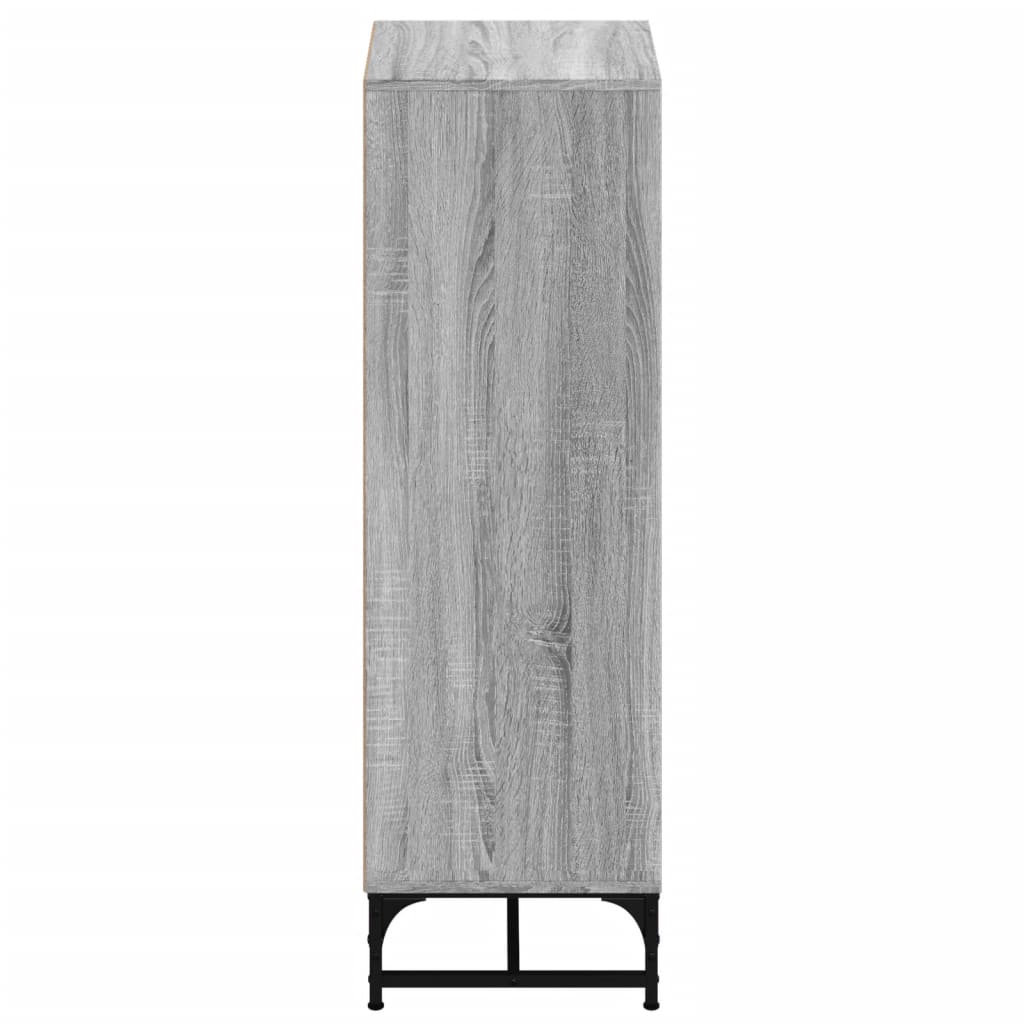 Ντουλάπι Γκρι Sonoma 35x37x120 εκ. με Γυάλινες Πόρτες