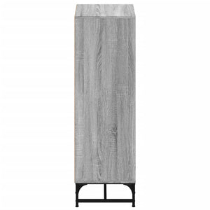 Ντουλάπι Γκρι Sonoma 35x37x120 εκ. με Γυάλινες Πόρτες - Pakobazaar
