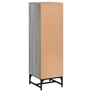 Ντουλάπι Γκρι Sonoma 35x37x120 εκ. με Γυάλινες Πόρτες - Pakobazaar