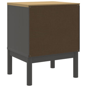 Κομοδίνο FLORO Γκρι 45 x 39 x 57 εκ. από Μασίφ Ξύλο Πεύκου