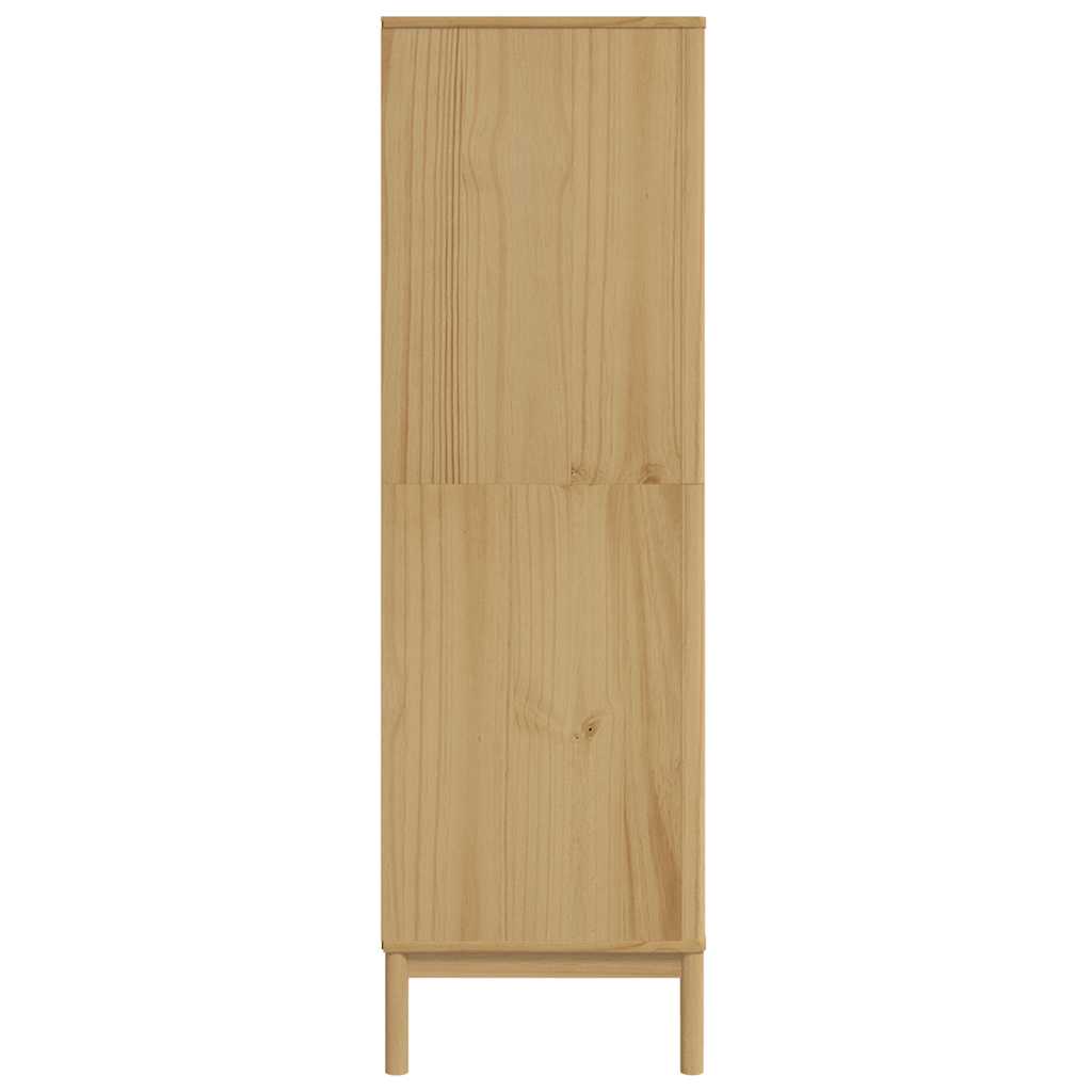 Ντουλάπα FLORO Καφέ 77 x 53 x 171 εκ. από Μασίφ Ξύλο Πεύκου