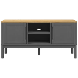Έπιπλο Τηλεόρασης FLORO Γκρι 114x43x55 εκ. Μασίφ Ξύλο Πεύκου