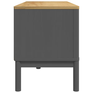 Έπιπλο Τηλεόρασης FLORO Γκρι 114x43x55 εκ. Μασίφ Ξύλο Πεύκου