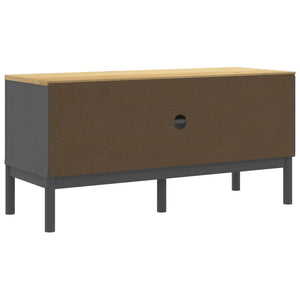 Έπιπλο Τηλεόρασης FLORO Γκρι 114x43x55 εκ. Μασίφ Ξύλο Πεύκου