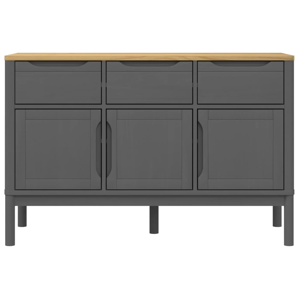 Ντουλάπι FLORO Γκρι 114 x 43 x 74 εκ. από Μασίφ Ξύλο Πεύκου