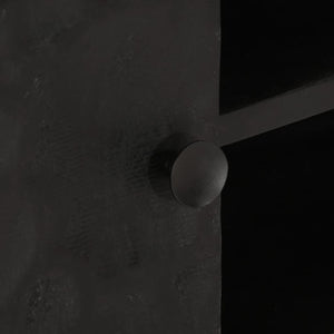 Έπιπλο Τηλεόρασης Μαύρο 110x30x40εκ.Μασίφ Ξύλο Μάνγκο & Σίδηρος
