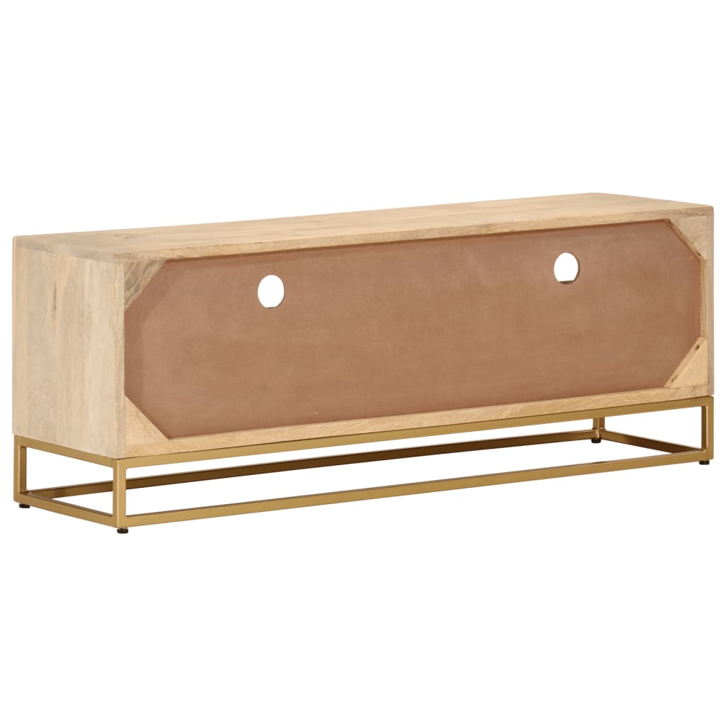 Έπιπλο Τηλεόρασης 110 x 30 x 40 εκ. Μασίφ Ξύλο Μάνγκο & Σίδηρος
