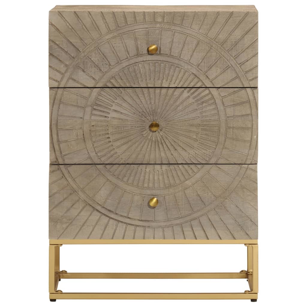 Συρταριέρα 55 x 30 x 76 εκ. από Μασίφ Ξύλο Μάνγκο & Σίδηρο