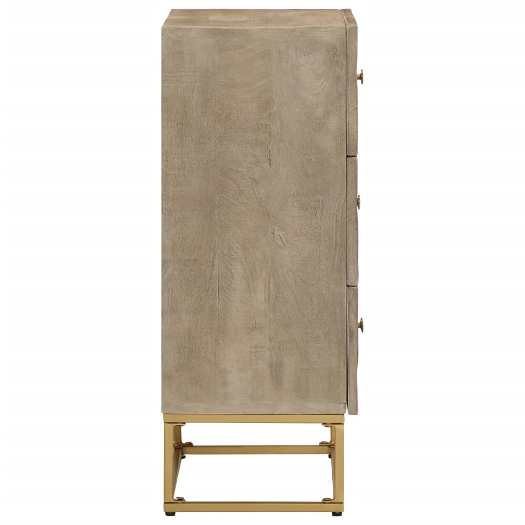 Συρταριέρα 55 x 30 x 76 εκ. από Μασίφ Ξύλο Μάνγκο & Σίδηρο