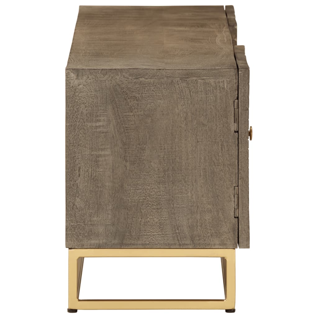 Έπιπλο Τηλεόρασης 110 x 30 x 40 εκ. Μασίφ Ξύλο Μάνγκο & Σίδηρος