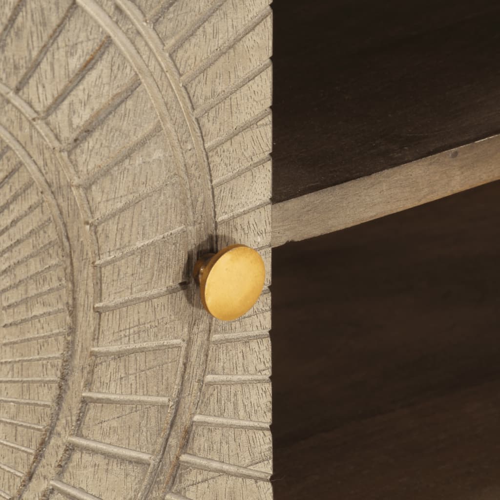 Έπιπλο Τηλεόρασης 110 x 30 x 40 εκ. Μασίφ Ξύλο Μάνγκο & Σίδηρος