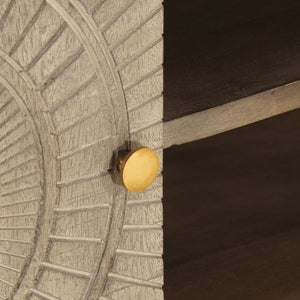 Έπιπλο Τηλεόρασης 110 x 30 x 40 εκ. Μασίφ Ξύλο Μάνγκο & Σίδηρος