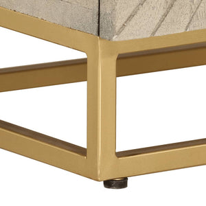 Έπιπλο Τηλεόρασης 110 x 30 x 40 εκ. Μασίφ Ξύλο Μάνγκο & Σίδηρος