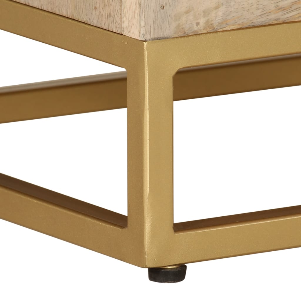 Κομοδίνο 40 x 30 x 50 εκ. από Μασίφ Ξύλο Μάνγκο και Σίδηρο - Pakobazaar