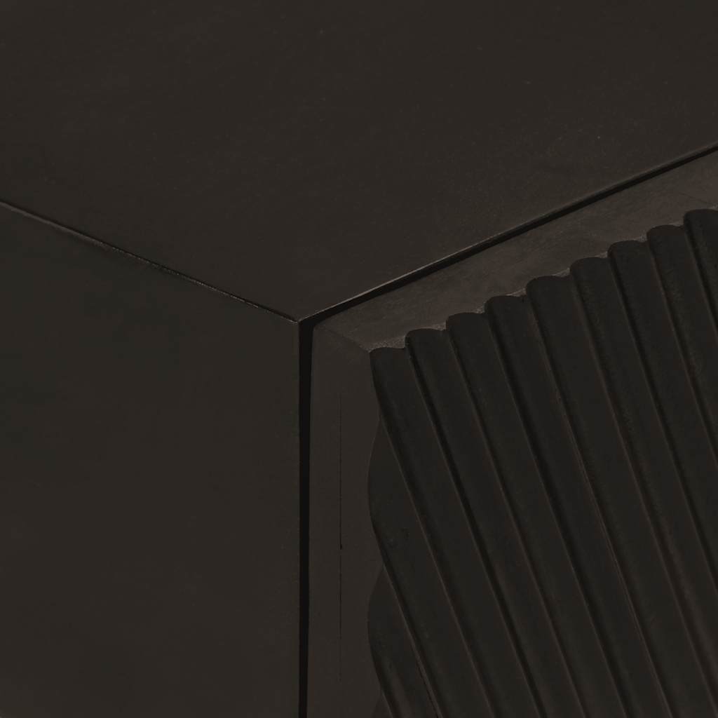 Τραπέζι Κονσόλα Μαύρο 90x30x76 εκ. από Μασίφ Ξύλο Μάνγκο/Σίδηρο