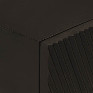 Τραπέζι Κονσόλα Μαύρο 90x30x76 εκ. από Μασίφ Ξύλο Μάνγκο/Σίδηρο - Pakobazaar