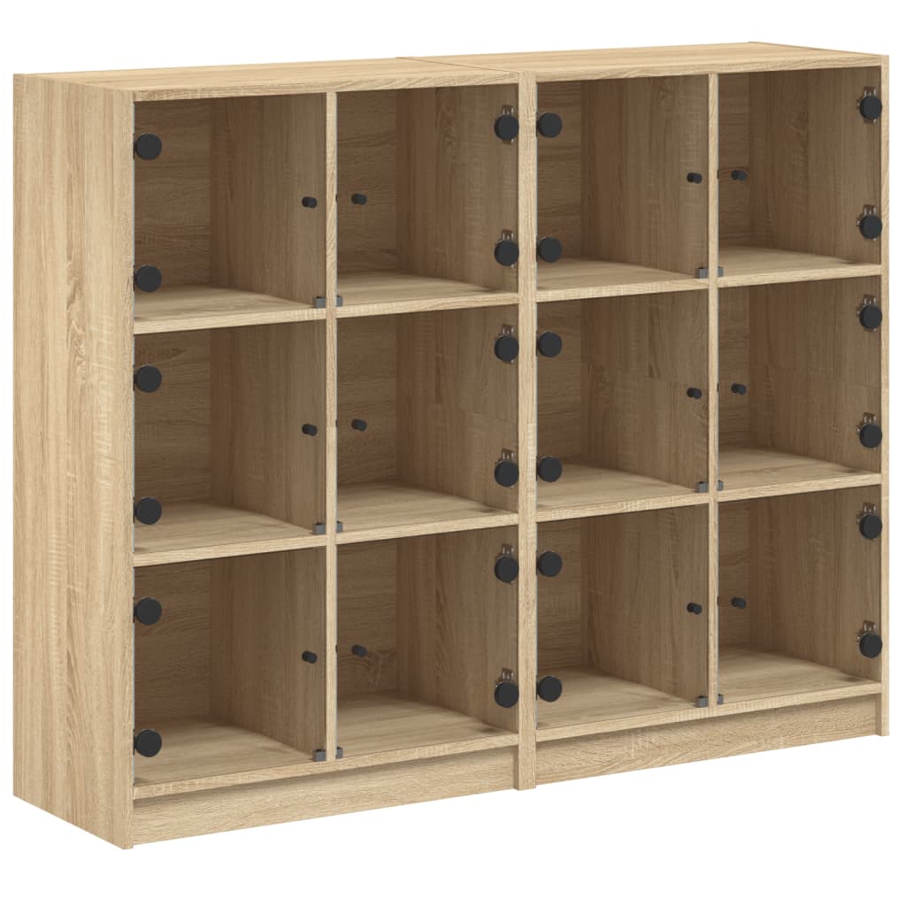 Βιβλιοθήκη με Πόρτες Sonoma Δρυς 136x37x109 εκ. Επεξ. Ξύλο