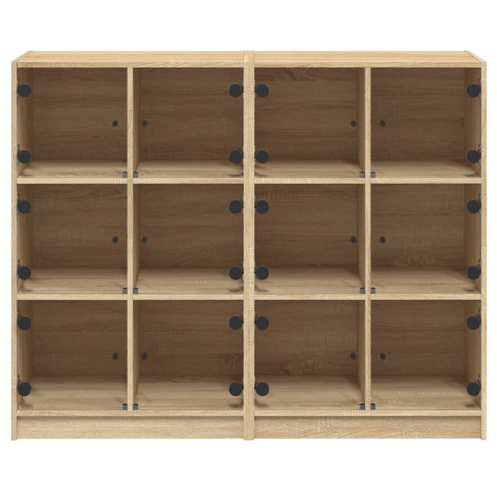 Βιβλιοθήκη με Πόρτες Sonoma Δρυς 136x37x109 εκ. Επεξ. Ξύλο