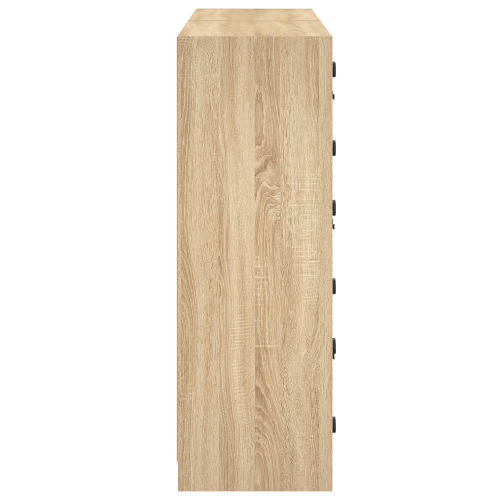 Βιβλιοθήκη με Πόρτες Sonoma Δρυς 136x37x109 εκ. Επεξ. Ξύλο