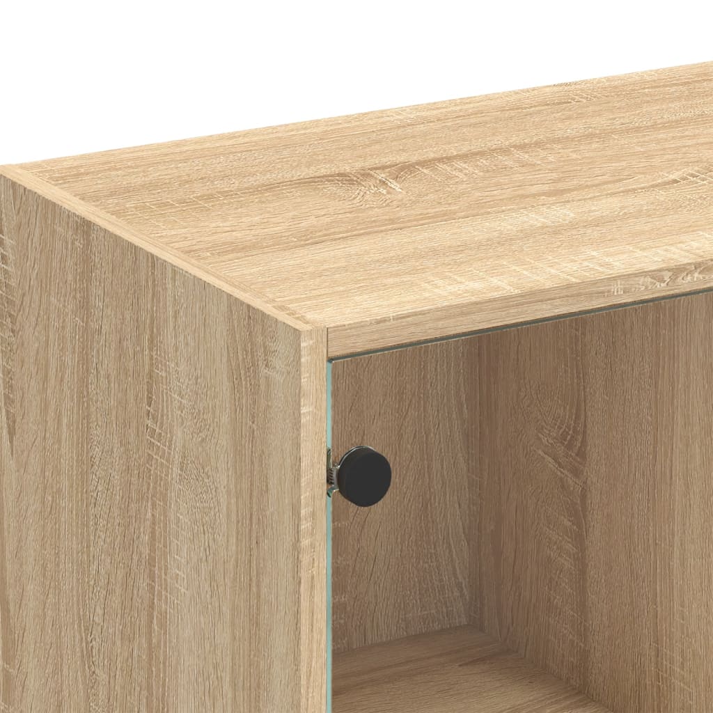 Βιβλιοθήκη με Πόρτες Sonoma Δρυς 136x37x109 εκ. Επεξ. Ξύλο