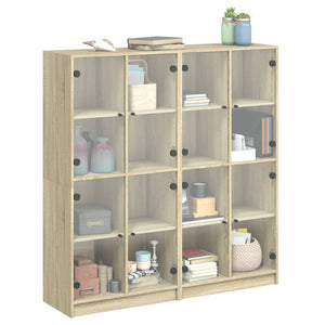 Βιβλιοθήκη με Πόρτες Sonoma Δρυς 136x37x142 εκ. Επεξ. Ξύλο