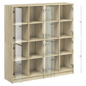 Βιβλιοθήκη με Πόρτες Sonoma Δρυς 136x37x142 εκ. Επεξ. Ξύλο