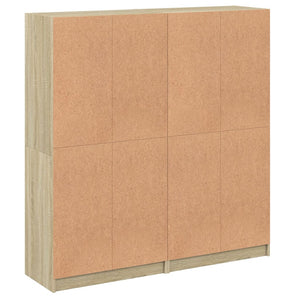 Βιβλιοθήκη με Πόρτες Sonoma Δρυς 136x37x142 εκ. Επεξ. Ξύλο