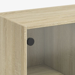 Βιβλιοθήκη με Πόρτες Sonoma Δρυς 136x37x142 εκ. Επεξ. Ξύλο