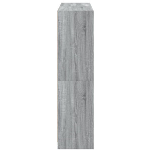 Βιβλιοθήκη με Πόρτες Γκρι Sonoma 136x37x142 εκ. Επεξ. Ξύλο