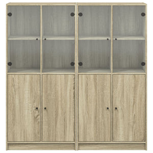 Βιβλιοθήκη με Πόρτες Sonoma Δρυς 136x37x142 εκ. Επεξ. Ξύλο