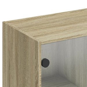 Βιβλιοθήκη με Πόρτες Sonoma Δρυς 136x37x142 εκ. Επεξ. Ξύλο