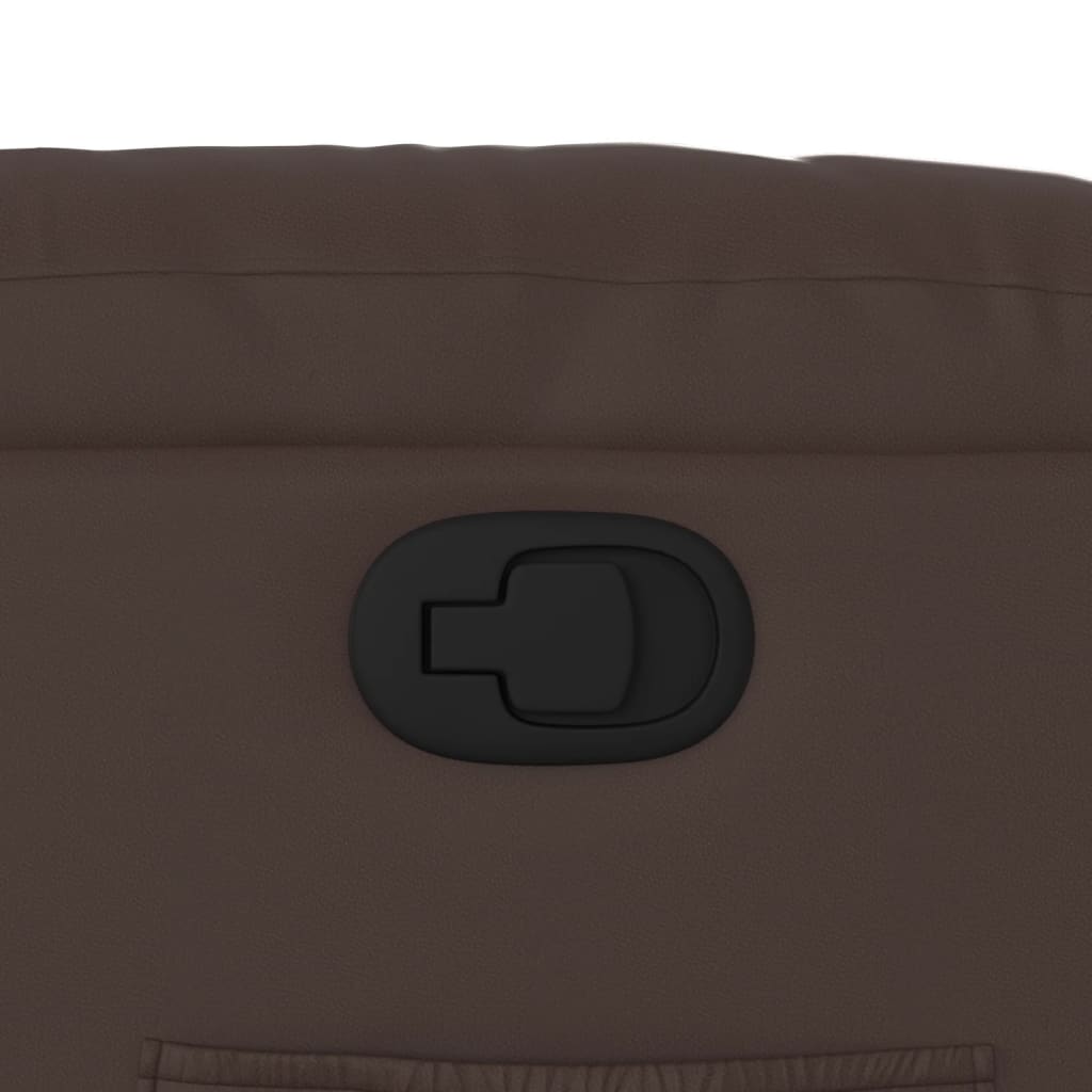 Πολυθρόνα Μασάζ Ανακλινόμενη με Ανύψωση Γυαλ. Καφέ Συνθ. Δέρμα