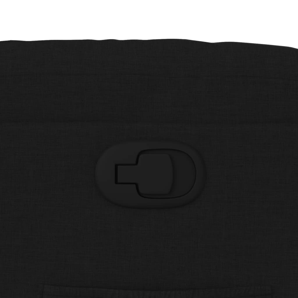 Πολυθρόνα Ανακλινόμενη με Ανύψωση Μαύρη Υφασμάτινη