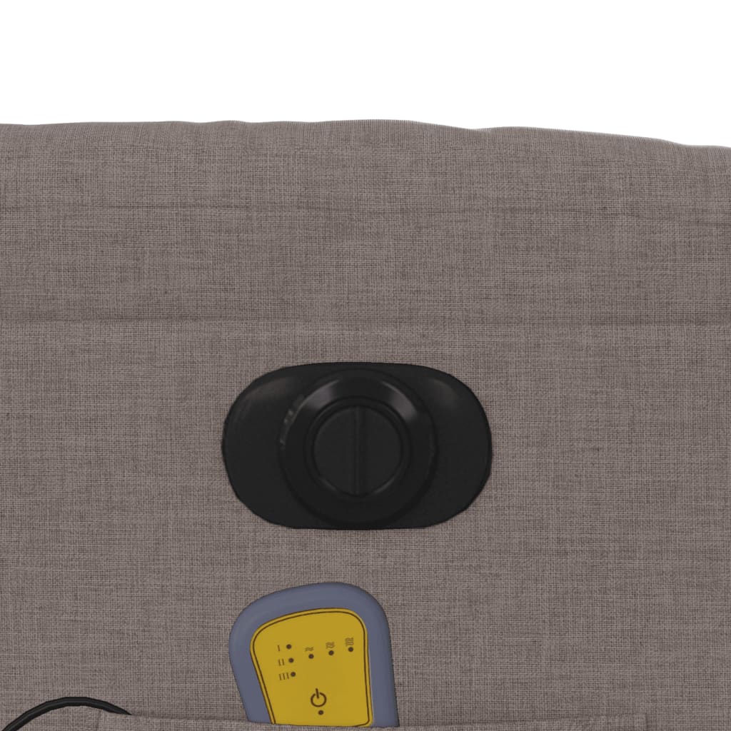 Πολυθρόνα Μασάζ Ηλεκτρική Ανακλινόμενη Taupe Υφασμάτινη