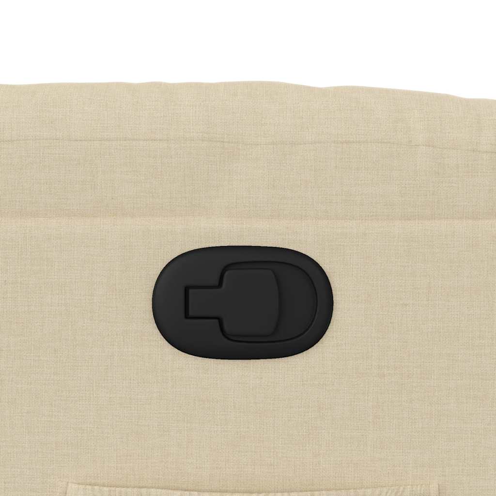 Πολυθρόνα Ανακλινόμενη με Ανύψωση Κρεμ Υφασμάτινη