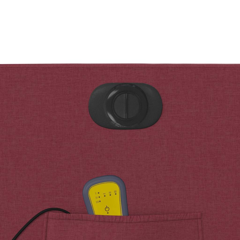 Πολυθρόνα Μασάζ Ηλεκτρική Ανακλινόμενη Μπορντό Υφασμάτινη