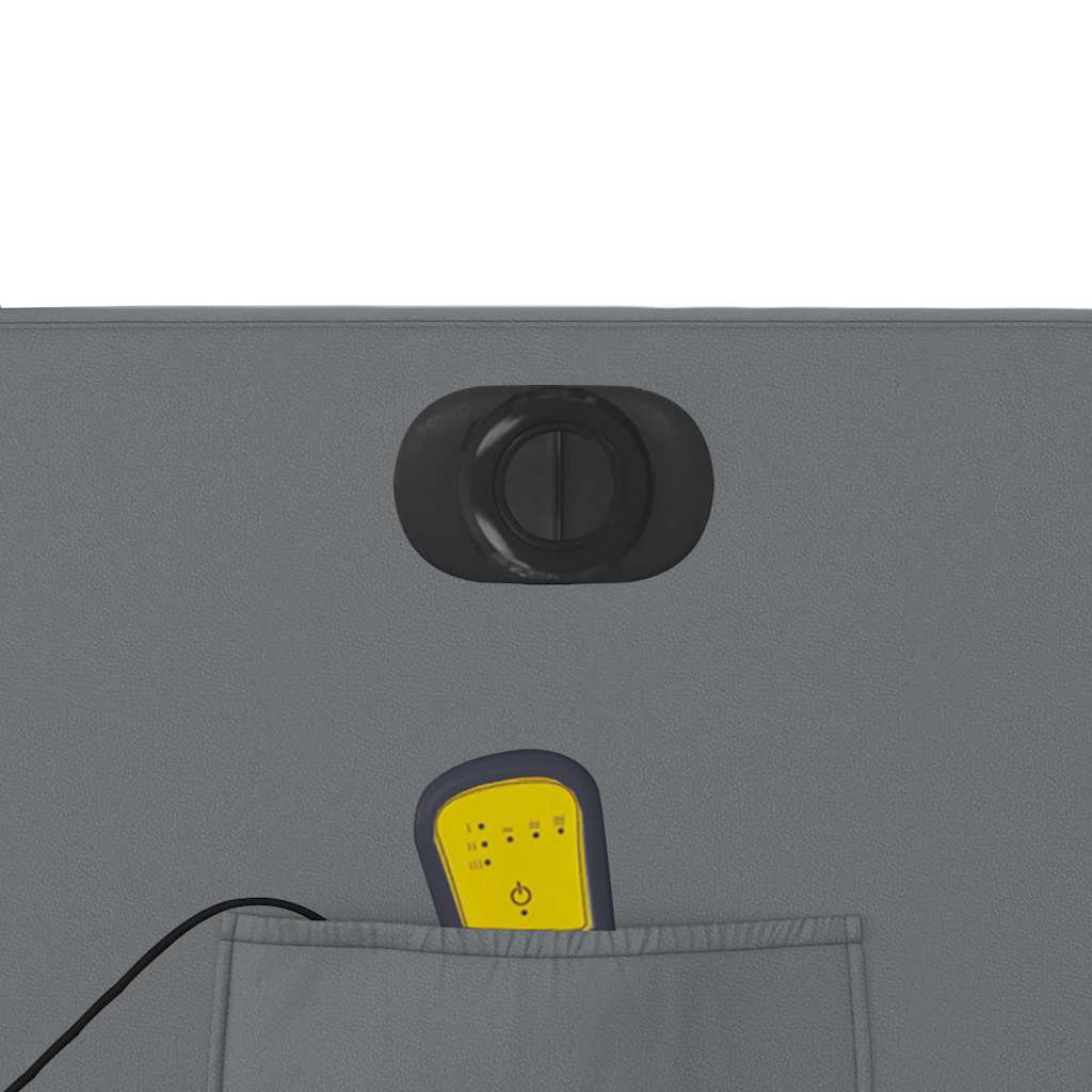 Πολυθρόνα Μασάζ Ηλεκτρική Ανακλ. Γκρι από Συνθετικό Δέρμα