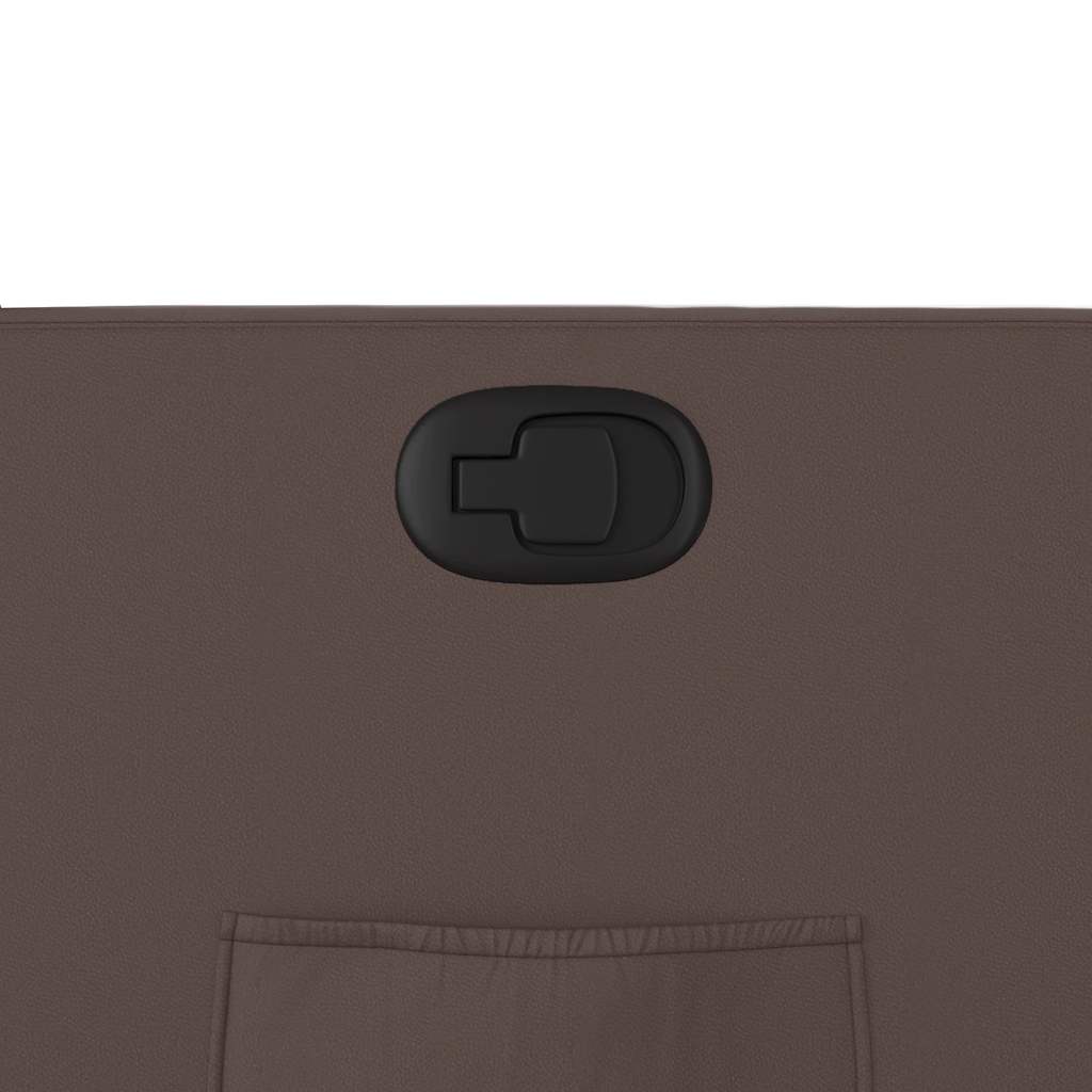 Πολυθρόνα Μασάζ Ανακλινόμενη με Ανύψωση Γυαλ. Καφέ Συνθ. Δέρμα