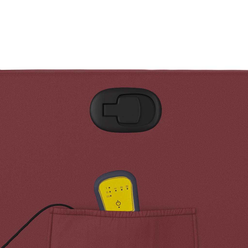 Πολυθρόνα Μασάζ Ανακλινόμενη με Ανύψωση Μπορντό Συνθετικό Δέρμα