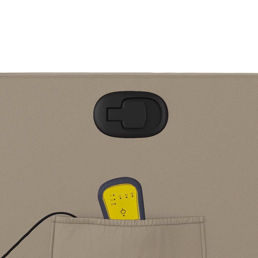 Πολυθρόνα Μασάζ Ανακλινόμενη με Ανύψωση Καπουτσίνο Συνθ. Δέρμα