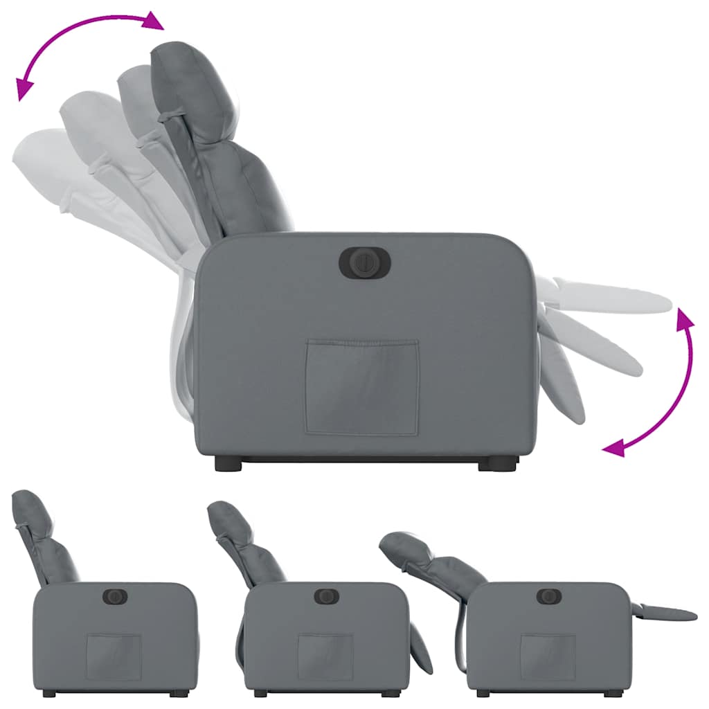 Πολυθρόνα Ηλεκ Ανακλινόμενη με Ανύψωση Συνθετικό Δέρμα