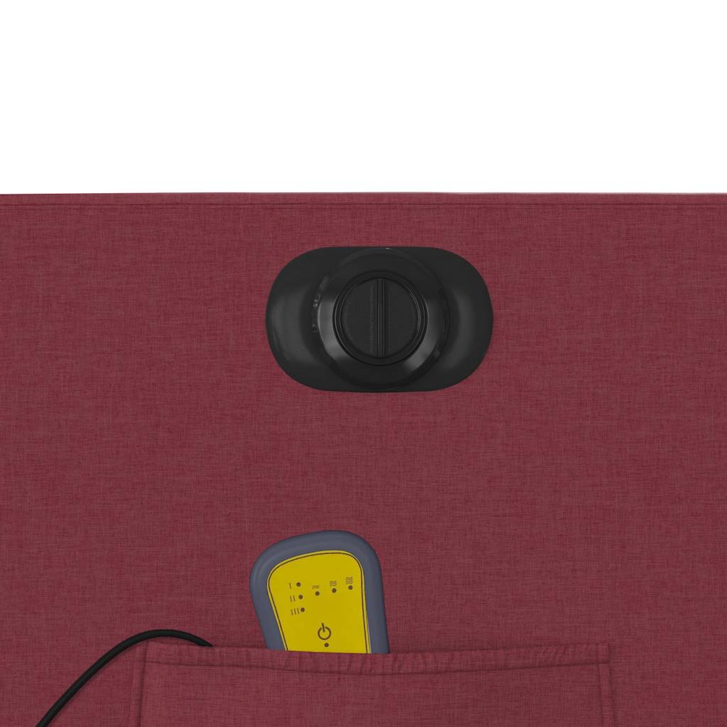 Πολυθρόνα Μασάζ Ηλεκτρική Ανακλινόμενη Μπορντό Υφασμάτινη