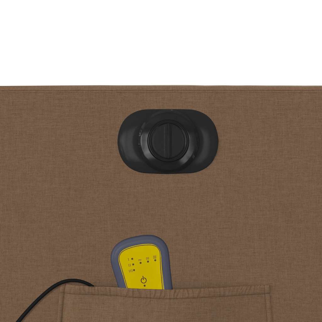 Πολυθρόνα Μασάζ Ηλεκτρική Ανακλινόμενη Καφέ Υφασμάτινη