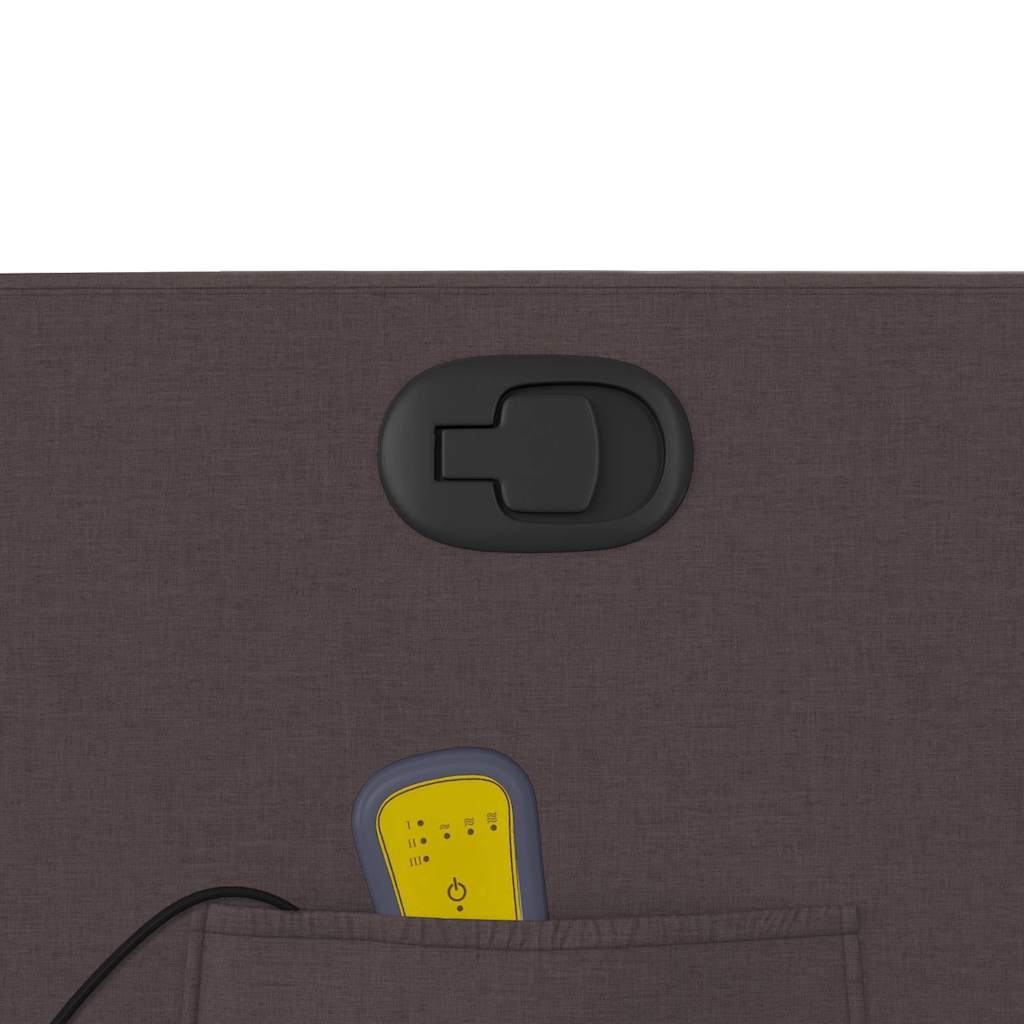 Πολυθρόνα Μασάζ Ανακλινόμενη με Ανύψωση Σκούρο Καφέ Υφασμάτινη