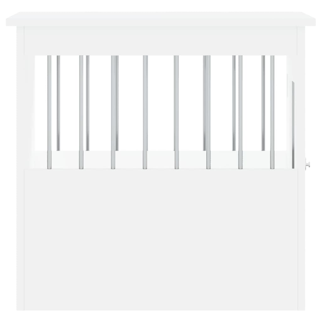 Κλουβί Σκύλου Λευκό 45 x 62 x 59 εκ. από Επεξεργασμένο ξύλο