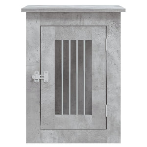 Κλουβί Σκύλου Γκρι Σκυροδεμ. 45x62x59 εκ. Επεξεργ. Ξύλο - Pakobazaar