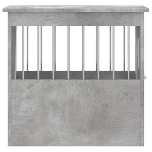 Κλουβί Σκύλου Γκρι Σκυροδεμ. 45x62x59 εκ. Επεξεργ. Ξύλο - Pakobazaar