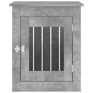 Κλουβί Σκύλου Γκρι Σκυροδεμ. 55x75x65 εκ. από Επεξεργ. Ξύλο